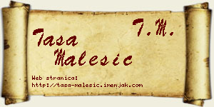 Tasa Malešić vizit kartica